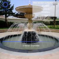 Fuente de Agua Musical para Exteriores de Tamaño Personalizado con Varias Formas de Chorro de Agua y Sistema de Iluminación LED