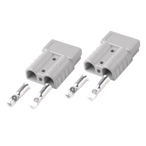 <b>Battery</b> Connector Set 50A 2 Gray Housings 4 <b>Terminals</b> For Electrical Connections - Product Image 1