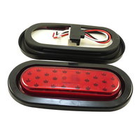 Feux à LED ovales rouges de 6 pouces 10-30V feux d'arrêt universels meilleurs feux arrière avec feu stop à LED DOT pour camion remorque