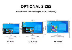 คอมพิวเตอร์ออลอินวัน 21.5 นิ้ว/23.8 นิ้ว Core I3 I5 I7 โมโนบล็อก ออลอินวัน พีซี คอมพิวเตอร์เล่นเกม คอมพิวเตอร์ตั้งโต๊ะ เกมเมอร์ AIO พีซี แบร์โบน - Product Image 6