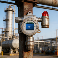 Détecteur de gaz SO2 fixe pour la surveillance des gaz de combustion, montage mural avec 4 sorties 20 mA RS485