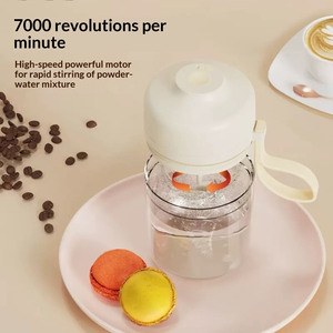 Bouteille <span class=keywords><strong>de</strong></span> <span class=keywords><strong>shaker</strong></span> à protéines électrique automatique <span class=keywords><strong>de</strong></span> 400 ml, sans BPA, rechargeable par USB type C, gobelet mélangeur avec agitateur à feuilles, étanche, portable - Product Image 4