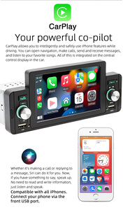 Nuevo 5 "HD pantalla 1Din coche Mp5 reproductor Android Auto + Carplay coche estéreo Radio <span class=keywords><strong>RCA</strong></span> Audio FM BT 5,1 marcha atrás ayuda espejo enlace - Product Image 2