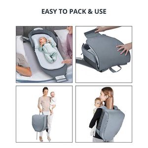 Lit bébé portable 4 en 1, pliable, avec lumière et musique, transat enfant, berceau de voyage, lit bébé pour nouveau-né - Product Image 4