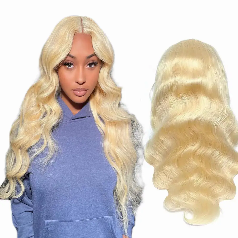 180% Density Blonde Lace Front Wigs Human Hair 13x4 Body Wave 613 Lace Front Wig Human Hair 613 Frontal Wigs for black woman