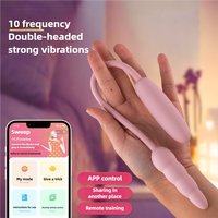 Bas prix portable double tête saut oeuf vibrateur 10 modèle vibrant oeuf balle vibrateur femmes jouets sexuels produits pour adultes