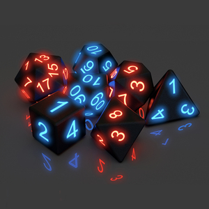 Donjons et dragons lumineux DND 7pcs par jeu de société Pixels de dés Les dés électroniques rechargeables à LED - Product Image 2