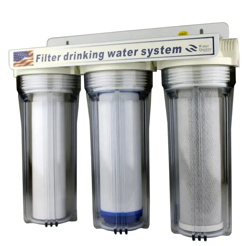 RO su filtreleme sistemi makine lavabo karbon su arıtıcısı filtre altında 10 inç 3 aşamaları