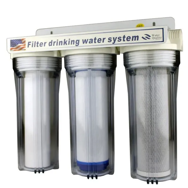 RO Water Filter System Machine 10 Inch 3 Stages Under Sink Carbon Water Purifier Filter