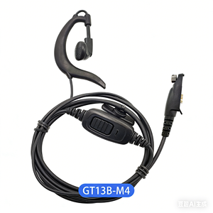 GT13B-M4 100CM コード G タイプ イヤーフック イヤピース モトローラ用マイク付き双方向無線イヤーセット - Product Image 1