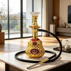 Wholesale Luxury Portable XO Crown Gold Plated Shisha Set 35CM Resin Shisha <b>Hookah</b> Set Arabic Glass <b>Hookah</b> <b>Hookah</b> Pen In Stock - Product Image 5