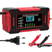 Chargeur de batterie 12v6a à protection multiple, chargeur de batterie intelligent à impulsions pour voiture et moto, réparation et maintien de la batterie