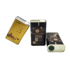 Prix d'usine – Boîte rectangulaire en fer blanc de 1L pour huile d'olive avec impression offset, logo personnalisé, emballage alimentaire vide de qualité alimentaire - Product Image 2