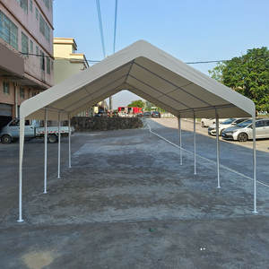 Tuoye Style Simple extérieur cadre en métal voiture <span class=keywords><strong>Garage</strong></span> blanc tente pop-up <span class=keywords><strong>bois</strong></span> traité sous pression pour Application de la nature stationnement de voiture - Product Image 5