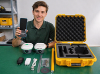 Penerima GPS RTK Laser Berperingkat IP67 Suhu Operasi -20C +75C Survei Lahan Kamera Ganda AR Stakeout Presisi Tinggi GNSS CSY G12