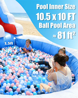 Toboggan aquatique gonflable commercial en PVC pour adultes et enfants, 24x13x12 pieds, pour extérieur et jardin, avec souffleur
