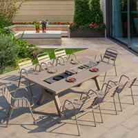 Table de foyer extérieure multifonctionnelle avec barbecue au charbon de bois et fondue électrique personnalisable pour la cuisine en plein air, les fêtes, la cour