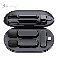 Micrófono Lavalier inalámbrico K61 con ESTUCHE DE CARGA Nueva gran oferta Adecuado para transmisión en vivo Programa de grabación de video Entrevista
