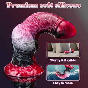 Dildo Realistico Mostruoso in Silicone, Grande Dildo Drago per Gioco Sessuale Anale Maschile - Product Image 4