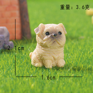 Figurines miniatures réalistes de chiot Border <span class=keywords><strong>Collie</strong></span> et d'ours en peluche, accessoires de décoration DIY, ornements de micro-paysage - Product Image 6