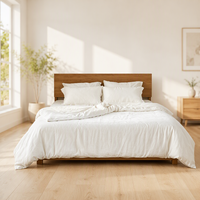 Ensemble de draps de lit en fibre de bambou, écologiques, anti-transpiration, antibactériens, rafraîchissants, soyeux, imprimés sur mesure, vente en gros