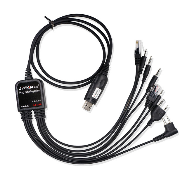 5-in-1 FTDI USB Programming Cable for Motorola GM300/GM338/PTX760/HT750/GP88 Walkie Talkie Nylon Jacket-Eco-Friendly Two Way