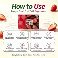 Savon Transparent à la Glycérine Parfumé aux Fruits Naturels, 8 Saveurs Mixtes, Hydratant, Nettoyant, Fait Main, Soin de la Peau pour la Douche, Durée de Conservation Trois Ans