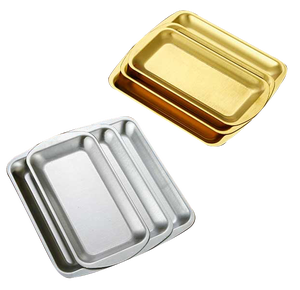 Vente en gros de plaques en acier inoxydable de style coréen plateaux carrés assiettes carrées de cuisine fours ménagers et commerciaux - Product Image 6