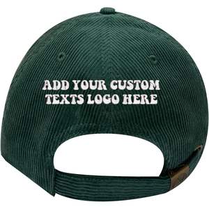 2025 Casquette en velours côtelé personnalisée unisexe 1467 Chapeau à logo brodé personnalisé - Product Image 3