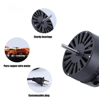 Moteur à induction CA 120 V 60 Hz avec arbre de 1/4 po pour remplacement de ventilateur d'extraction de salle de bain, prise à 2 broches, compatible avec les modèles 8661 et 8662