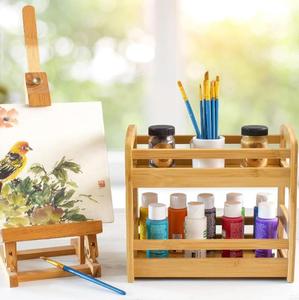 Portaspezie in bambù e <span class=keywords><strong>legno</strong></span> a 2 strati pieghevole armadio da cucina con funzione pieghevole <span class=keywords><strong>porta</strong></span> mensola da bagno - Product Image 2