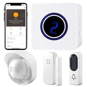 Smart Life Water Proof Tuya WiFi Wireless Doorbell Motion Sensor Alarm Door External Battery Sensor Driveway Alert System