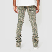 Pantalons pour hommes de créateurs personnalisés AeeDenim FOREST CARGO INSEAM Jean slim fuselé sur mesure à la taille et coupe empilée