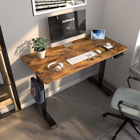 Bureau informatique moderne en acier inoxydable à hauteur réglable électrique, pour usage commercial ou télétravail