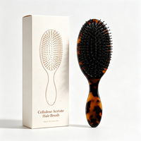 Brosse à cheveux en acétate souple avec coussin d'air, logo OEM, pour un massage doux du cuir chevelu, peigne professionnel pour salon de coiffure