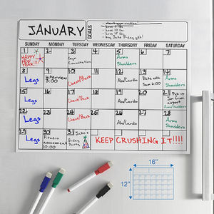 מקרר מגנטי מותאם אישית יבש למחוק לוח לבן גיליון מגנטים מקרר מגנטים מגנטים לבן מטבח ביתי - Product Image 1