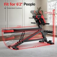 Chaise romaine 4 en 1 Besster avec banc de musculation réglable, banc de musculation pour exercices de musculation complète du corps, équipement de fitness