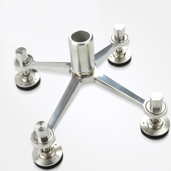 SS304 Stainless Steel Glass Fitting Claw Handrail Glass Fixing Spider