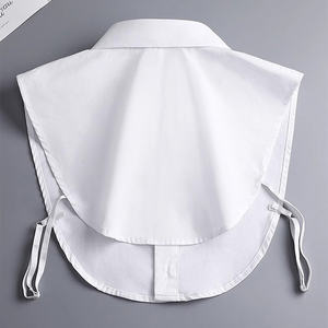 Camicia da uomo in tinta unita con colletto finto elastico regolabile con semplice bottone con colletto falso accessori - Product Image 4