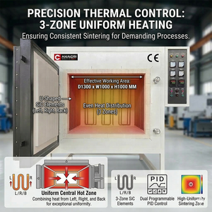 Büyük Kapasiteli 1400 ℃   Laboratuvar ve Endüstriyel Isıl İşlem için Yüksek Sıcaklıklı Elektrikli Mufla Fırını - Product Image 4