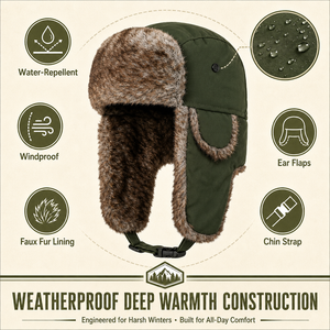 Chapeau d'hiver type Ushanka avec cache-oreilles, imperméable, coupe-vent, en <span class=keywords><strong>fausse</strong></span> <span class=keywords><strong>fourrure</strong></span> épaisse et chaude, unisexe, logo personnalisé, OEM, vente en gros, faible MOQ - Product Image 3