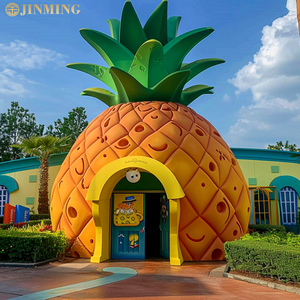 Tùy Chỉnh Quy Mô Lớn Ngoài Trời Cảnh Quan Sợi Thủy Tinh Dứa Trái Cây Điêu Khắc Nhựa Kiosk Trang Trí Cho Trung Tâm Mua Sắm - Product Image 2