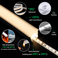10*10 12*12 Tube de cintrage de coupe libre de profil de silicone imperméable d'IP67 LED pour la maison commerciale de bande de LED