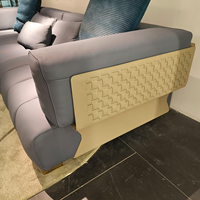 Canapé en cuir véritable de style italien de luxe, canapé droit personnalisable, meubles de salon pour la maison, l'hôtel, canapé de détente