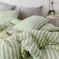 Draps de lit égyptiens en coton lavé ensemble de literie avec housse de couette King Queen size draps de lit en coton de luxe taie d'oreiller