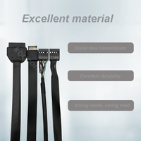 Accesorios de ordenador Cables del panel frontal de la caja del ordenador Dual USB 3,0 + LED de alimentación + LED HDD + interruptor de alimentación + reinicio + SPK + MIC +