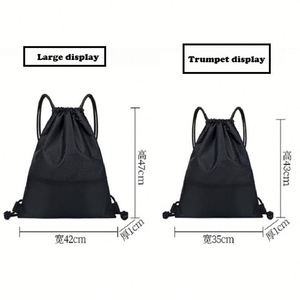 Sac à dos de sport imperméable avec logo personnalisé, sac à cordon unisexe durable avec ceinture à coussin d'air et poignée souple - Product Image 4