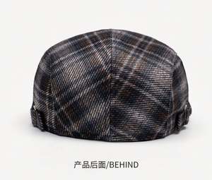 Nouveau Béret Automne Hiver pour Hommes et Femmes, Casquette Plate à Carreaux, Béret d'Artiste Peintre pour Hommes et Femmes, Bérets pour Hommes Anglais - Product Image 4