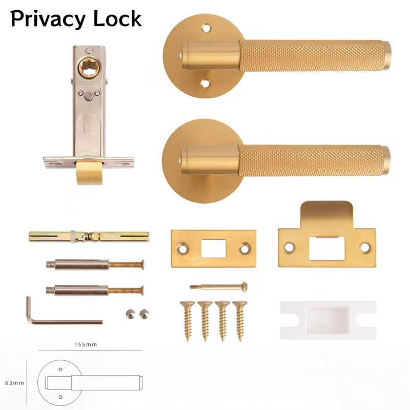Matte Gold Privacy Lock
