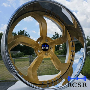 RCSR OEM Llantas Forjadas Plateadas 5x114.3 6x139.7 de 22 24 26 28 Pulgadas, Rines Dorados y Rosados para Ford Mustang Chevrolet Bel Air <span class=keywords><strong>Jeep</strong></span> Willys MB - Product Image 2